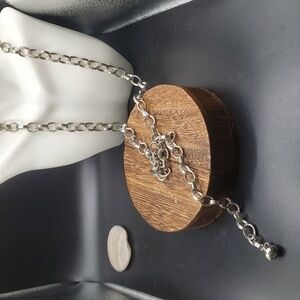 Lariat style tassel‎ metalic necklace N3304